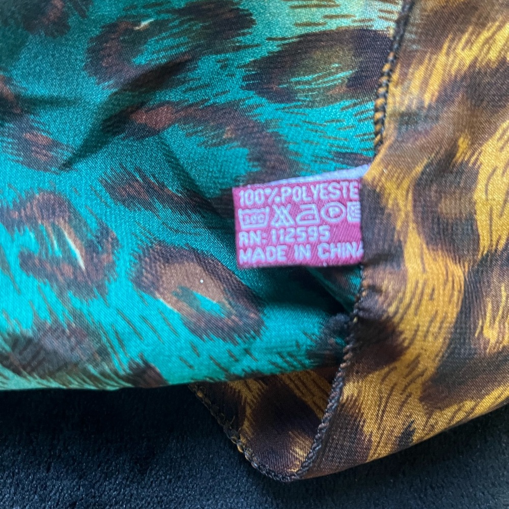 Colorful leopard print throw over